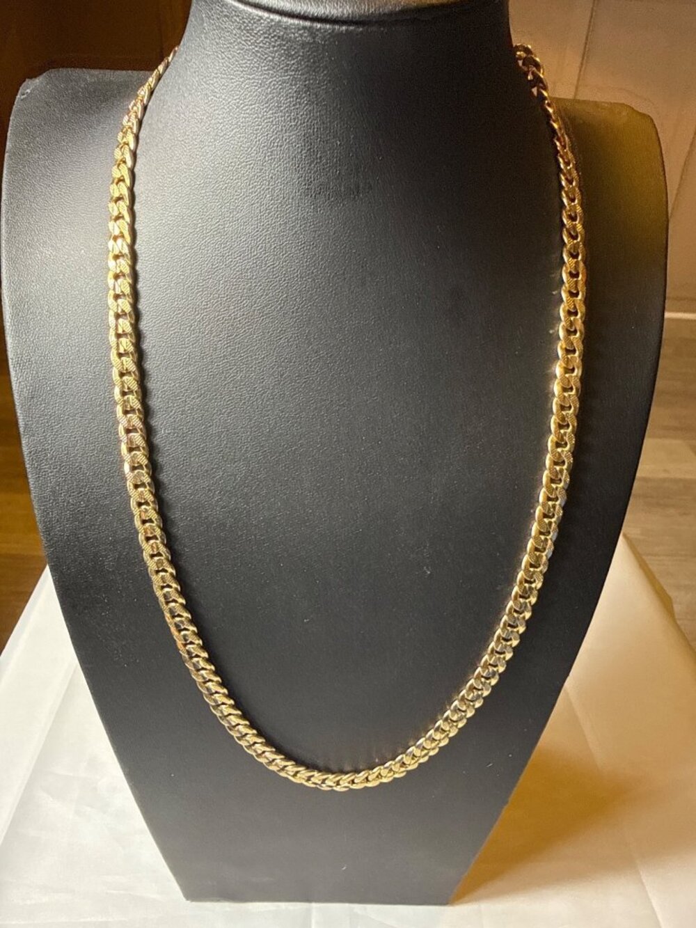 14K Italy Stamped Yellow Gold Cuban Link Chain Necklace Solid 14Kt Gift